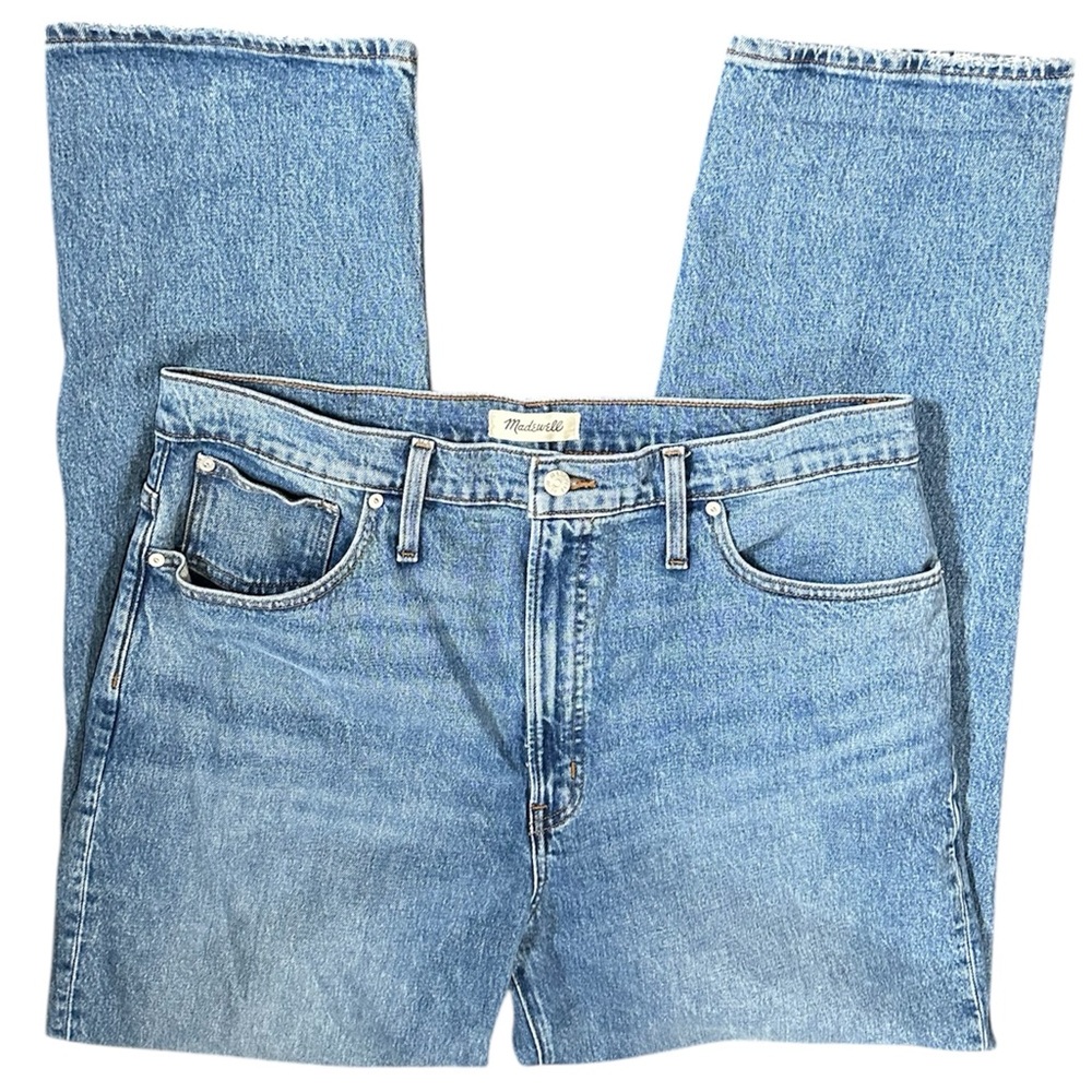 Madewell Women The Perfect Vintage Straight Jean Size 33T Distressed Jeans